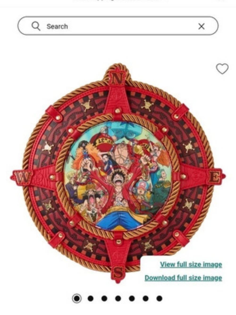 One Piece Compass Figural Mini Backpack Red & Black Mini Backpack NWT